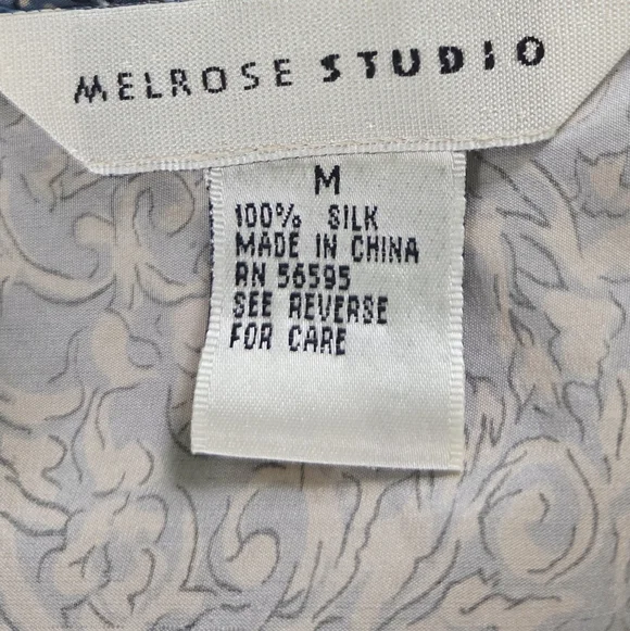 Melrose Studio ✨️ Silk Floral Women's Pants Size M - Picture 8 of 8